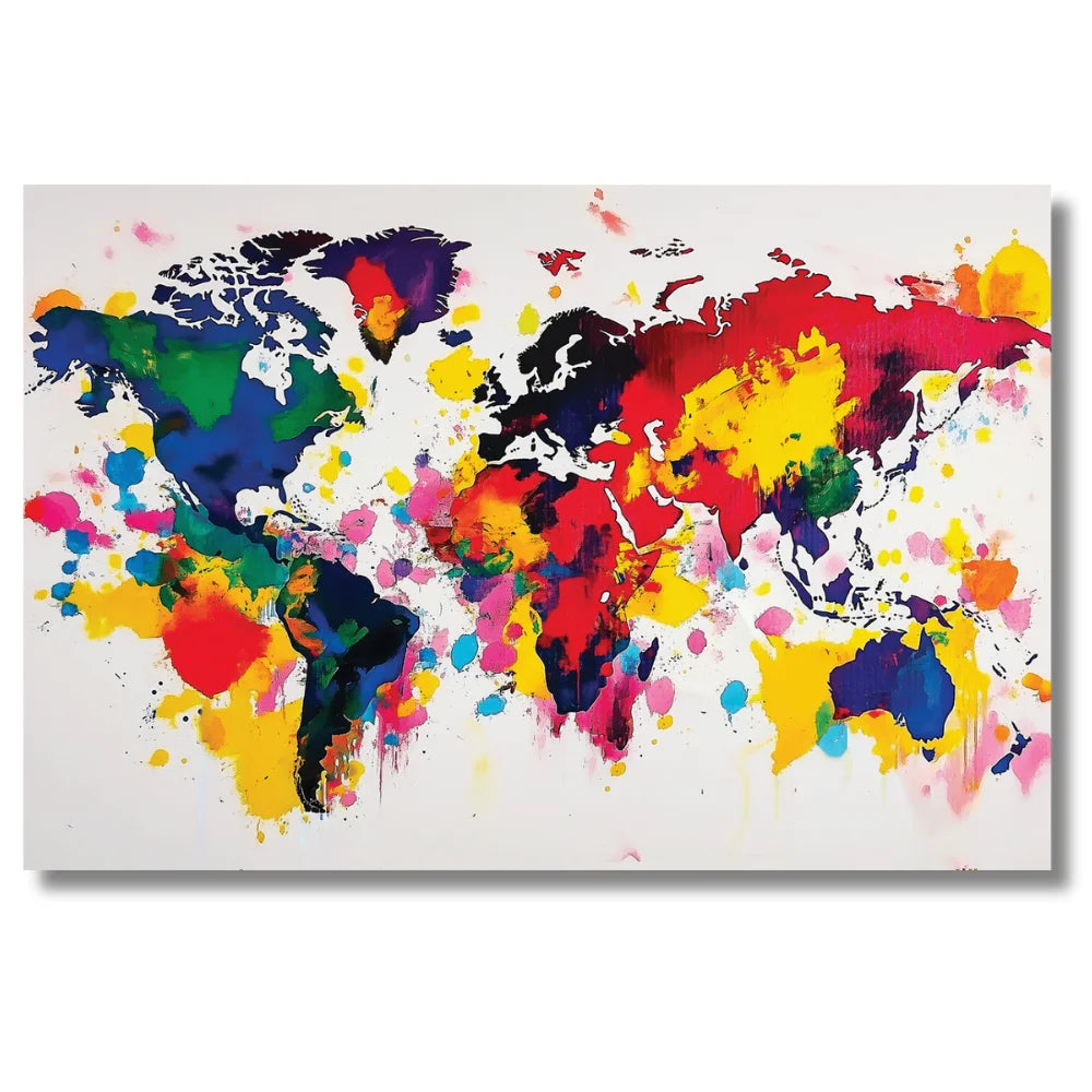 old world map painting