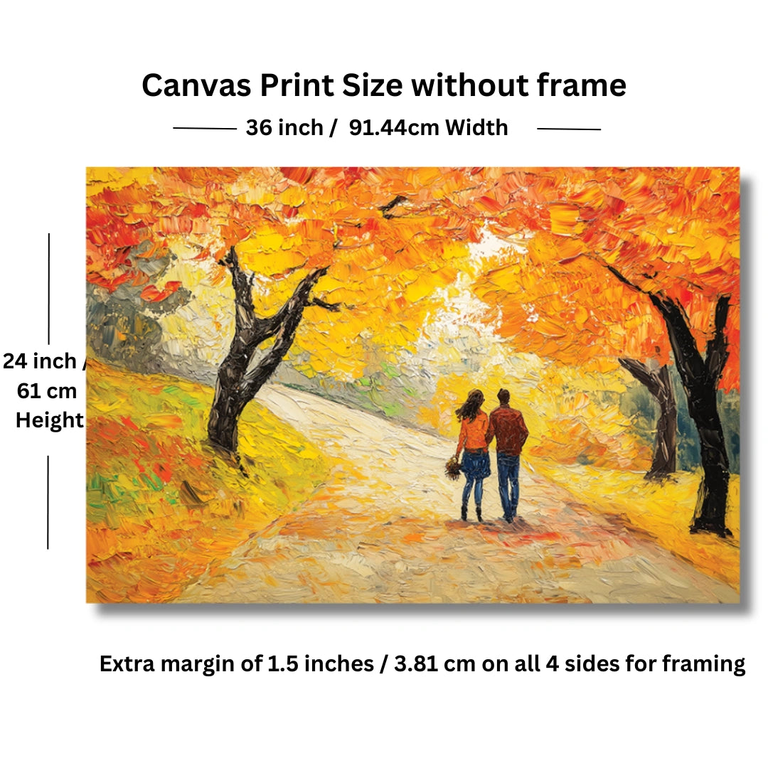 canvas painting romantic couple for home decoration