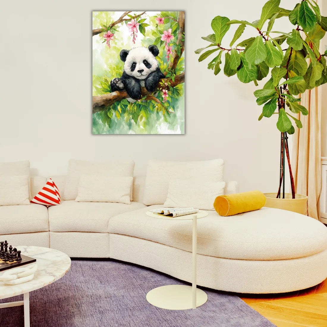 panda painting for wall