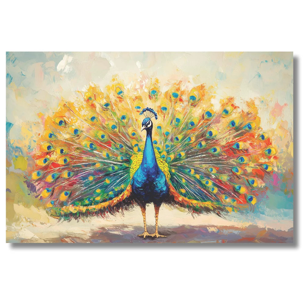 peacock canvas painting