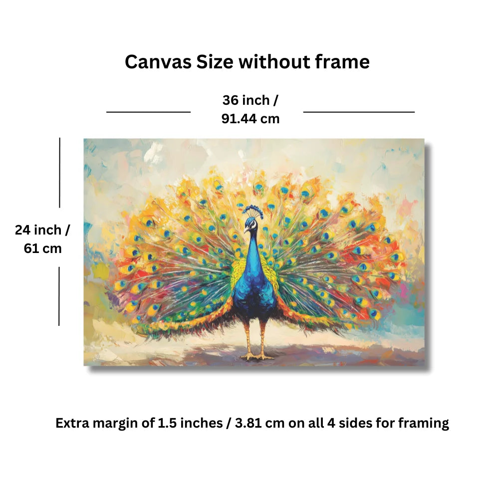 peacock wall painting