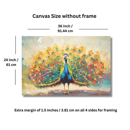 peacock wall painting