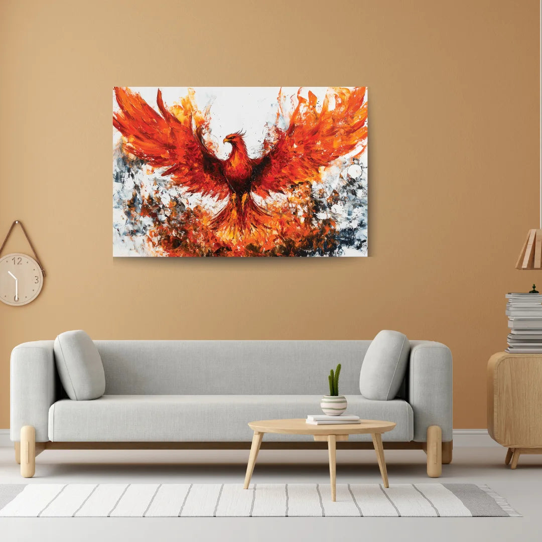 rising phoenix canvas painting