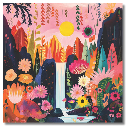 pink_waterfall_boho_art_work