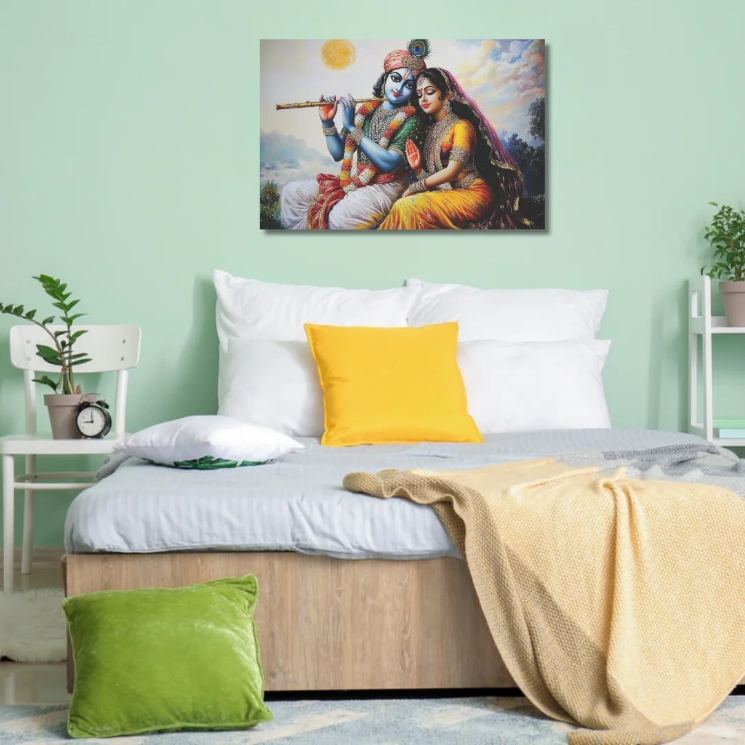 radha krishna modern art painting