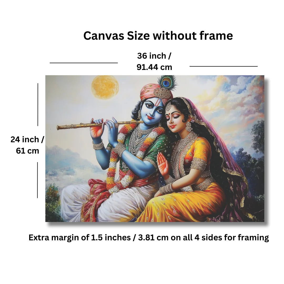 radha krishna wall painting design