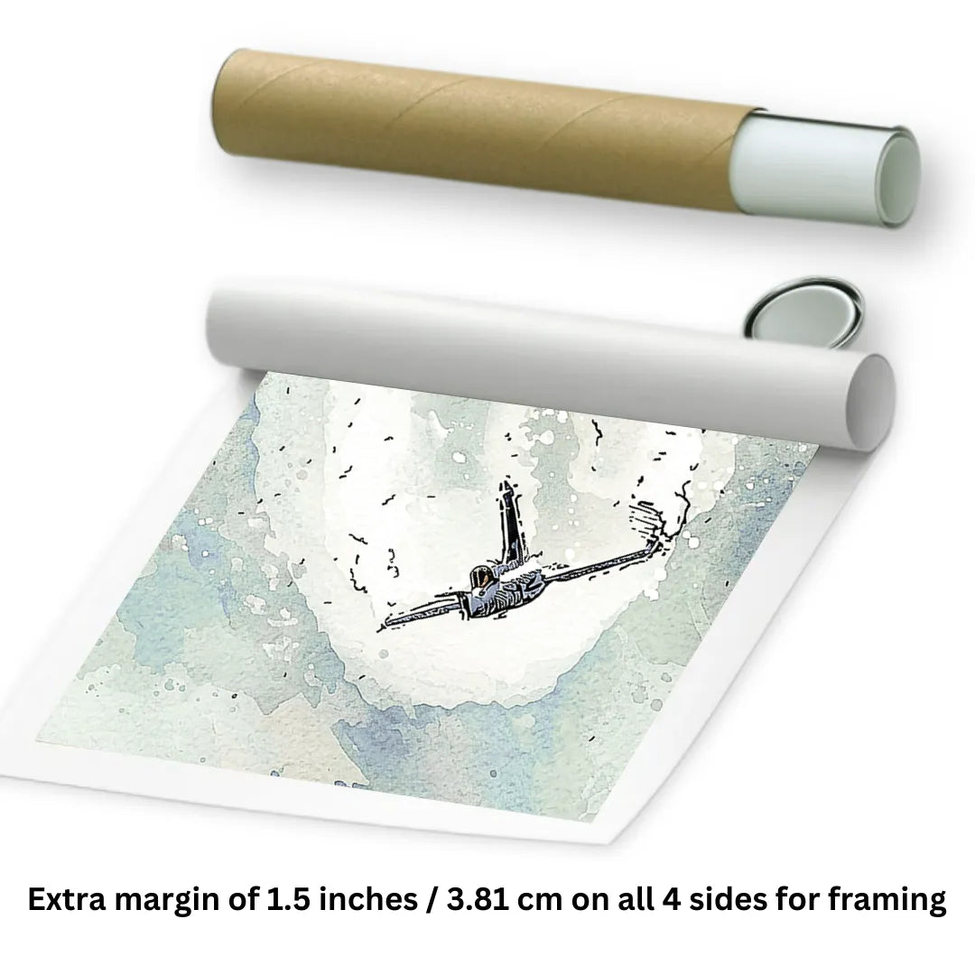 rafale Airforce plane painting rolled