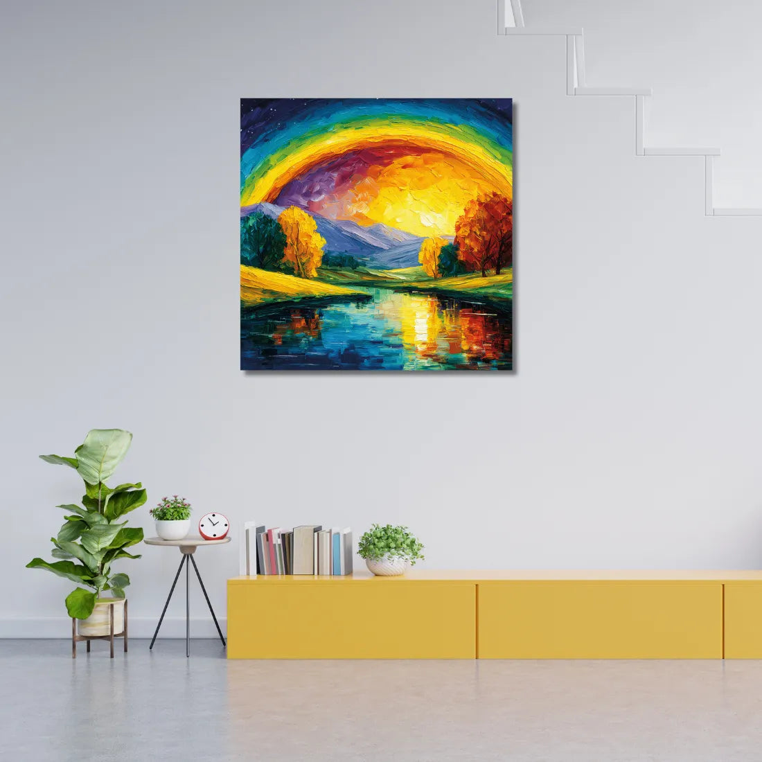 canvas rainbow painting