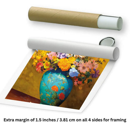 rolled flower vase art