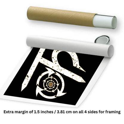 rolled karma painting for wall decoration