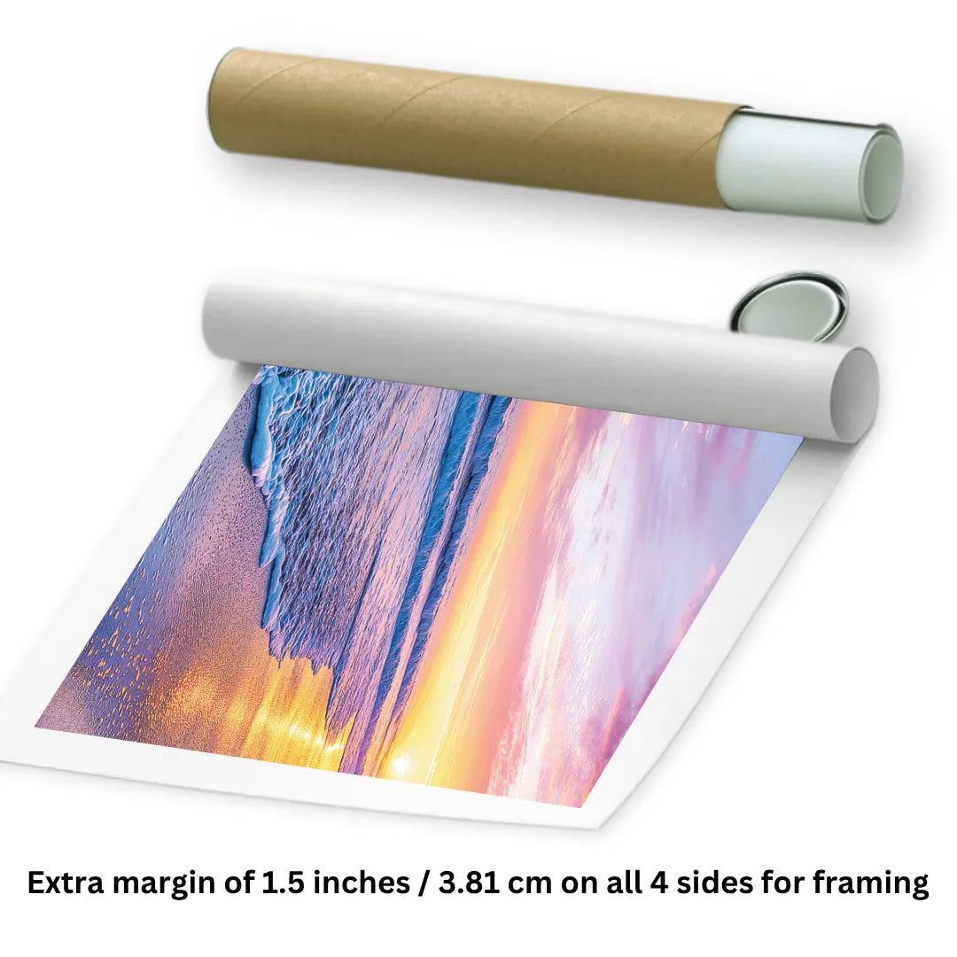 sunset Ocean painting on rolled canvas