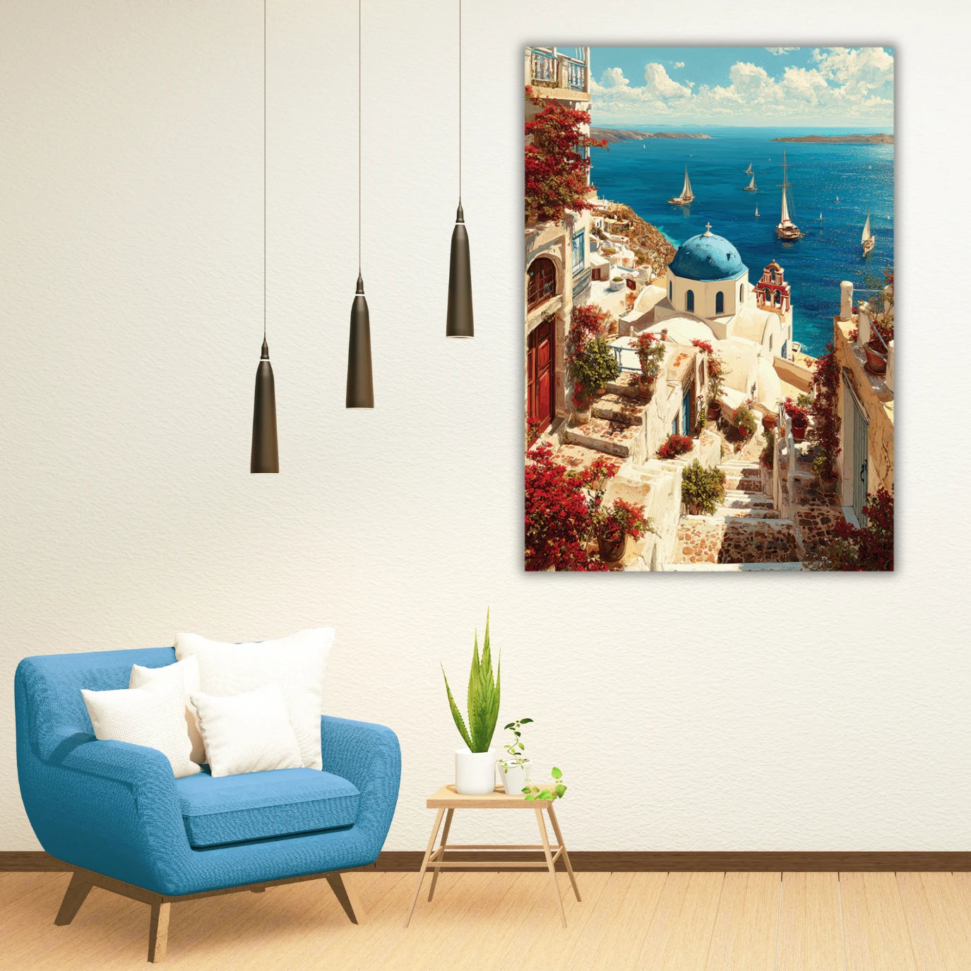 santorini art for wall