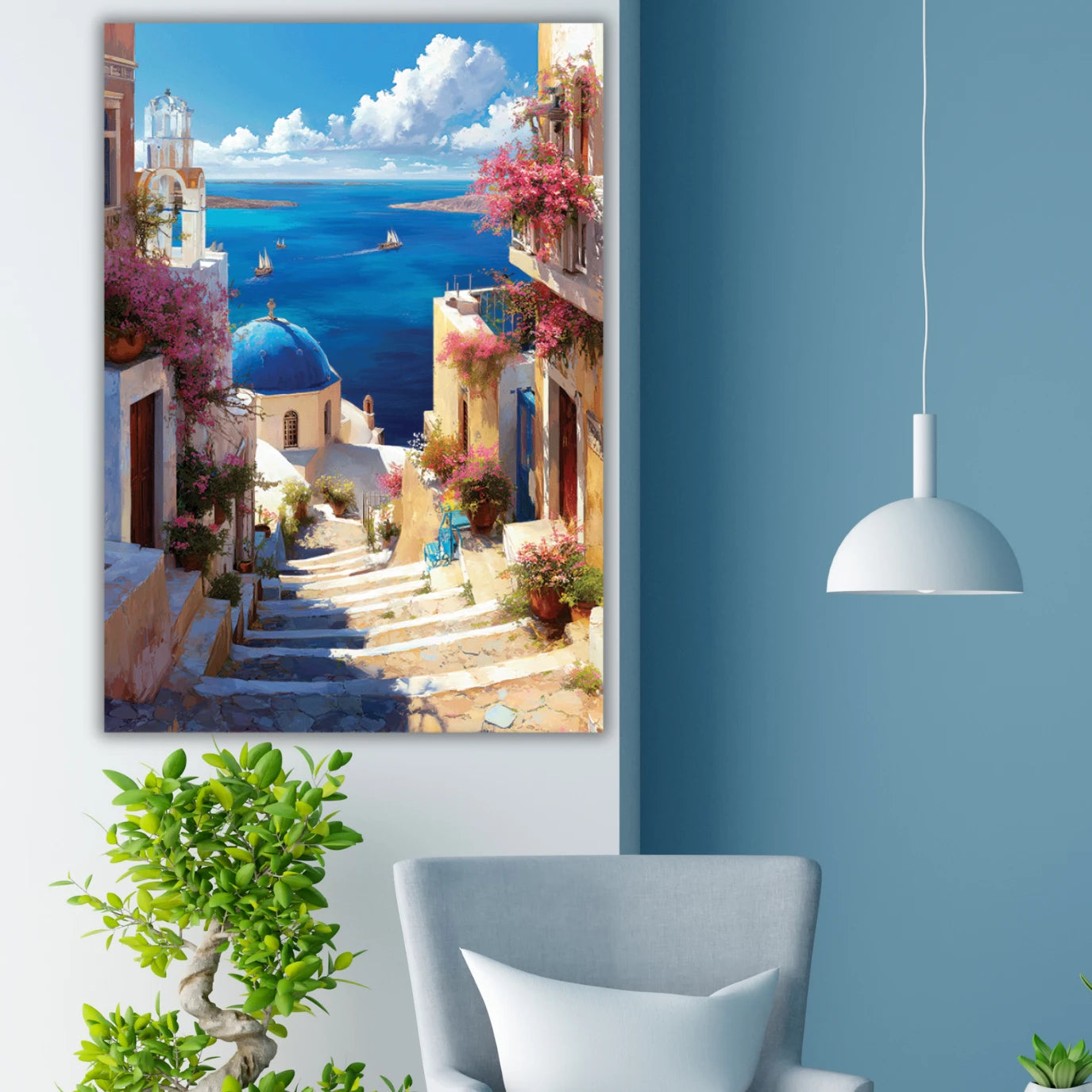 santorini painitngs for hallway