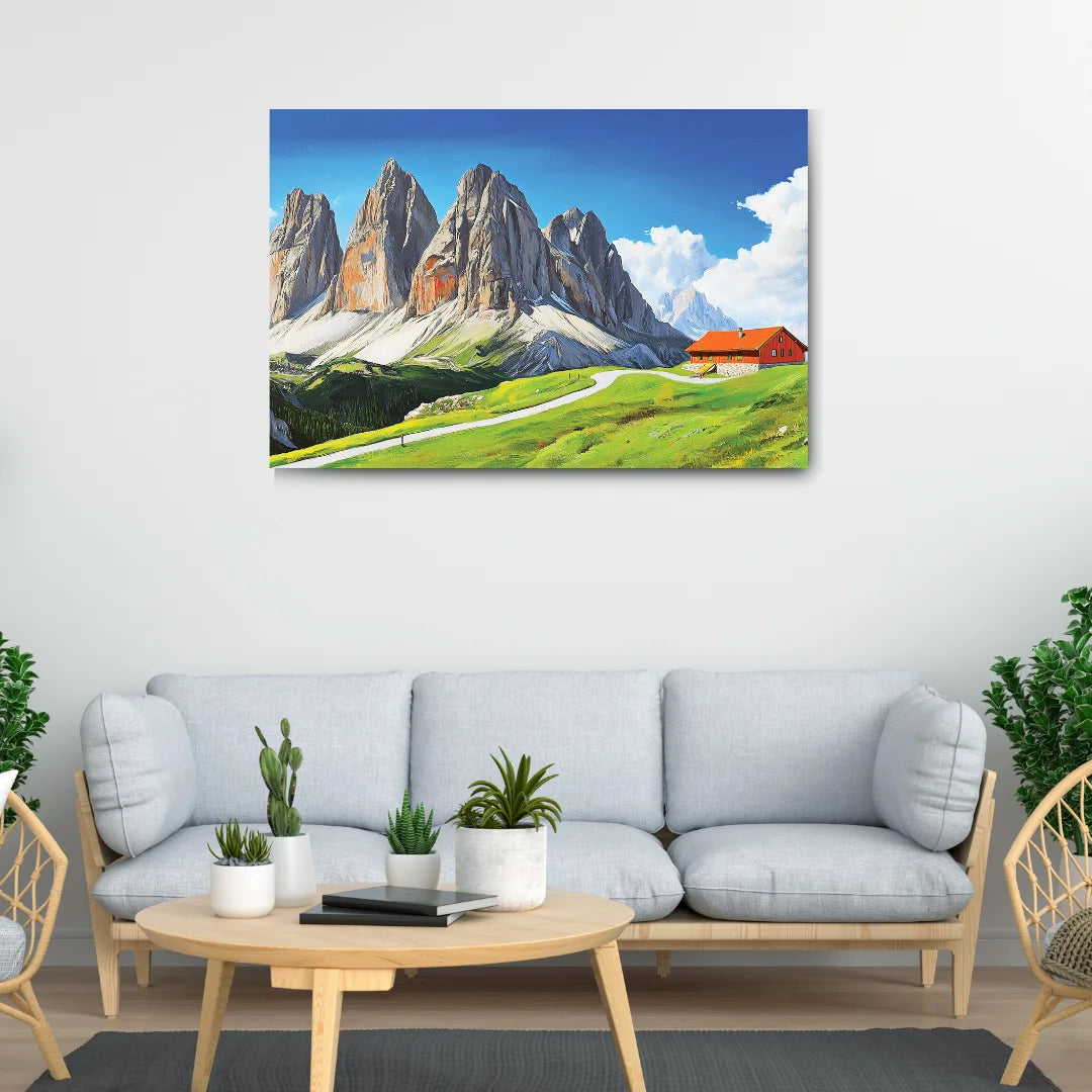 scenery painting on canvas