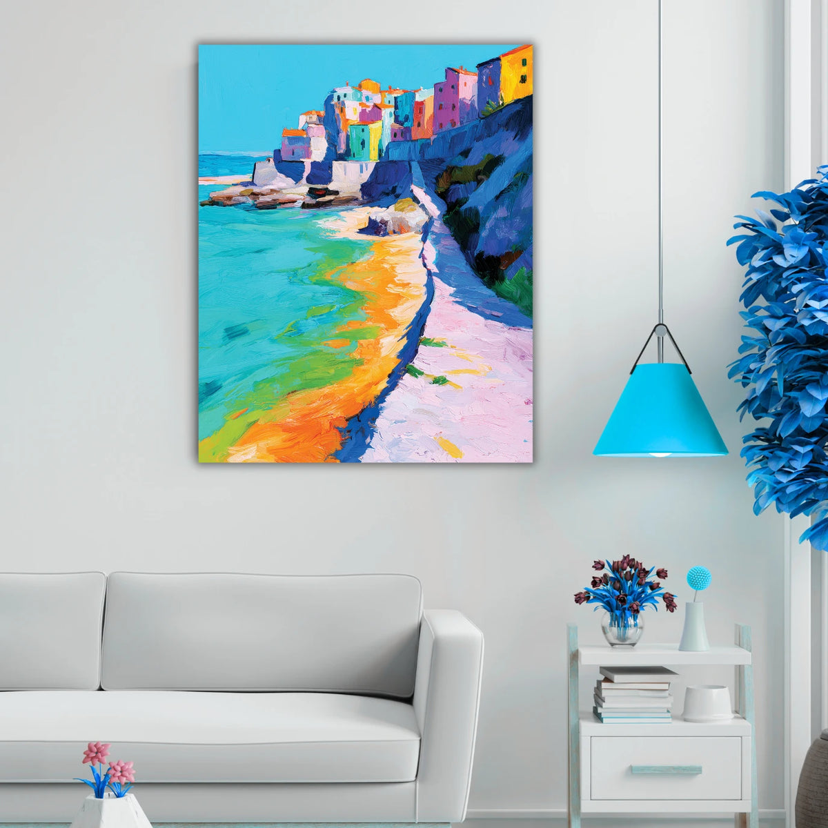 abstract seashore painting for home