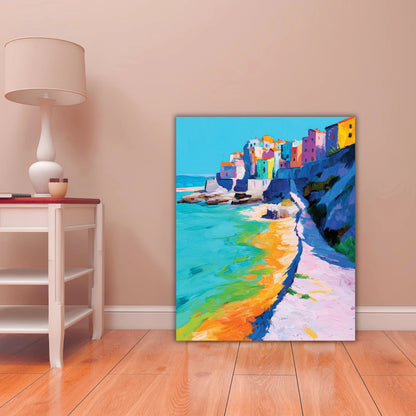 abstract seashore painting for wall decor