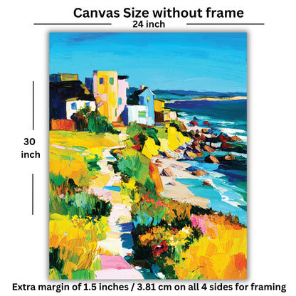 seashore abstract art painting