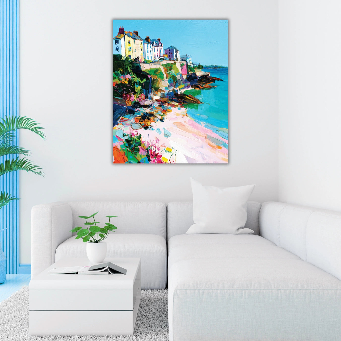 seashore abstract painting for home