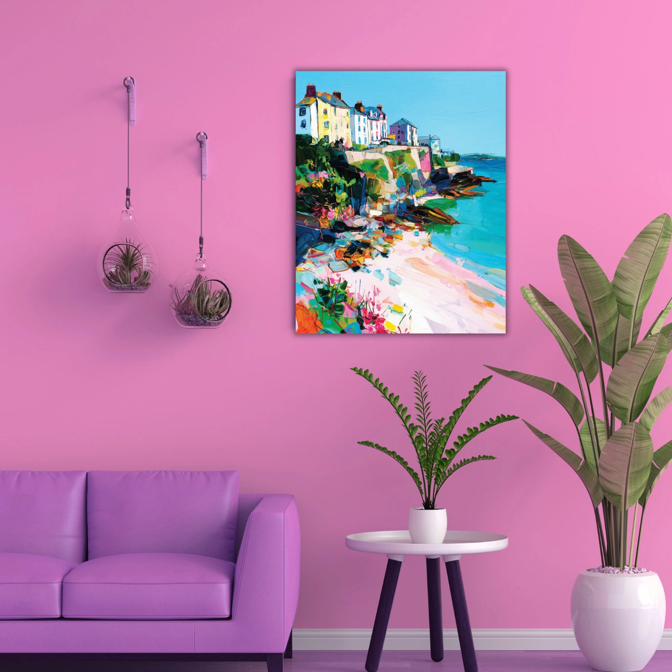 seashore painting for home