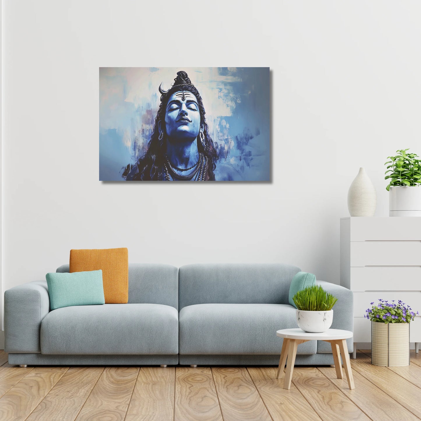 Lord Shiva Canvas Painting for Living Room as Per Vastu Wall Art Painting