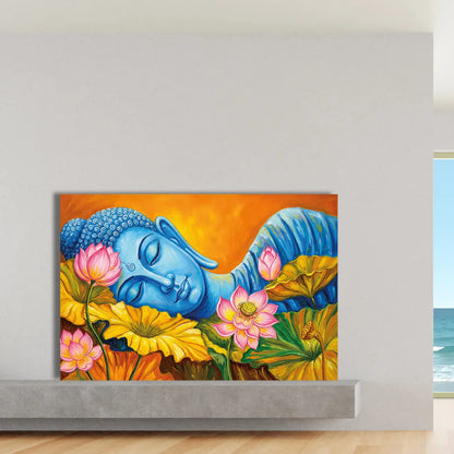 sleeping buddha canvas painting for wall