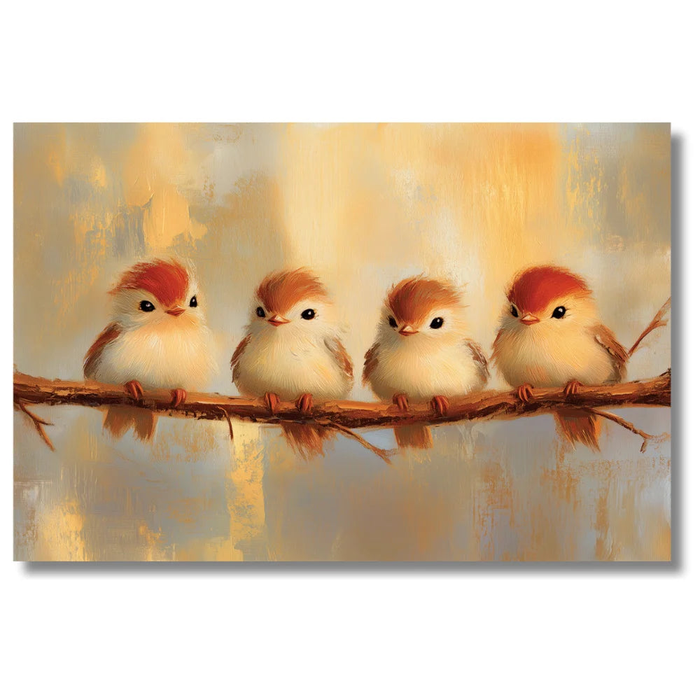 small cute birds painting