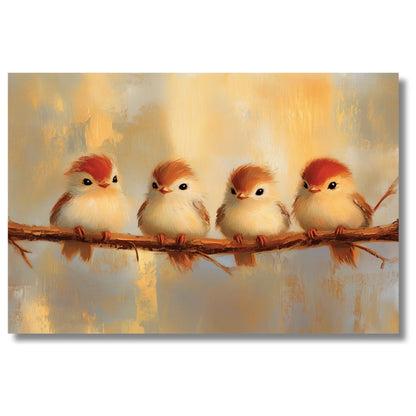 small cute birds painting