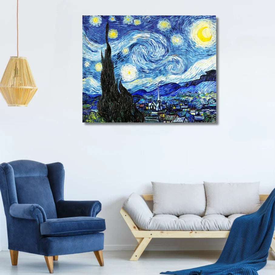 Van Gogh Starry Night Painting for north wall