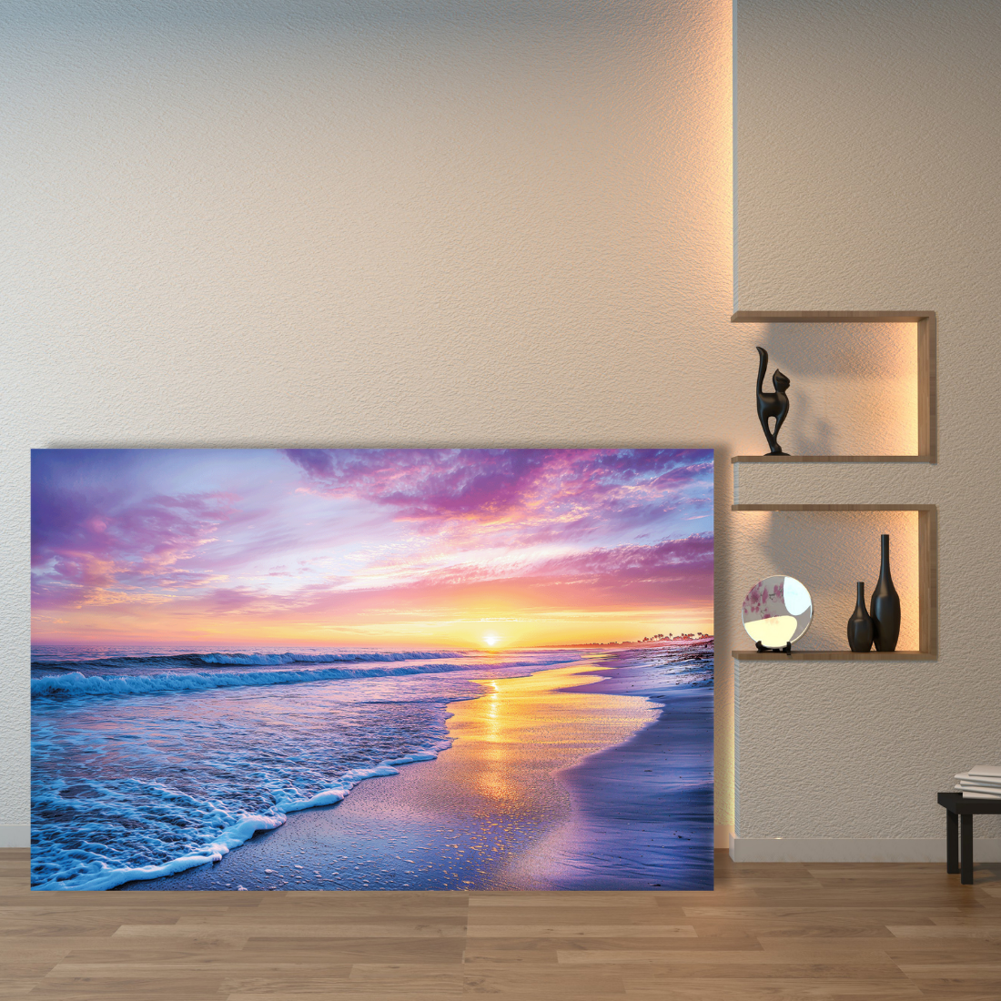 sunset ocean painting