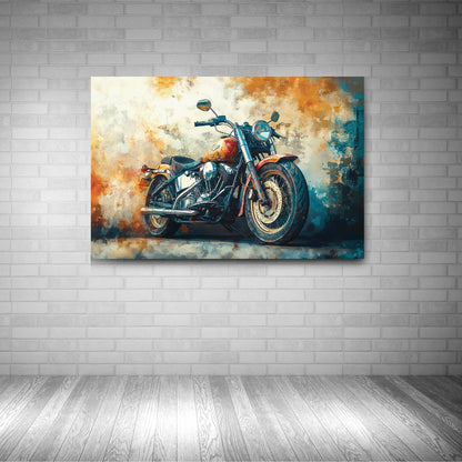 vintage bike painting