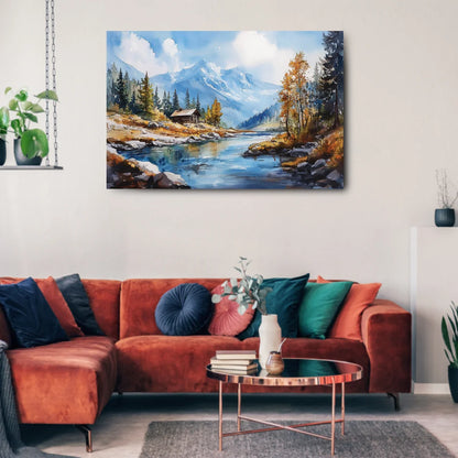 Canvas Mountain Nature Wall Painting for Living Room Beautiful Scenery Painting