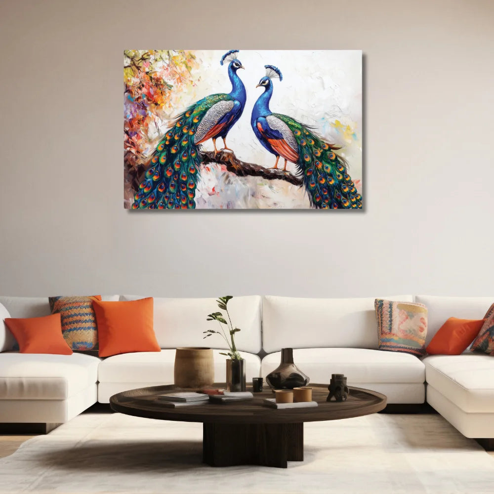 wall painting of peacock