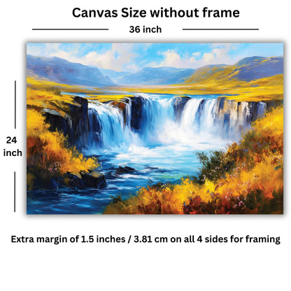 Waterfall Painting for Home Decor for east wall
