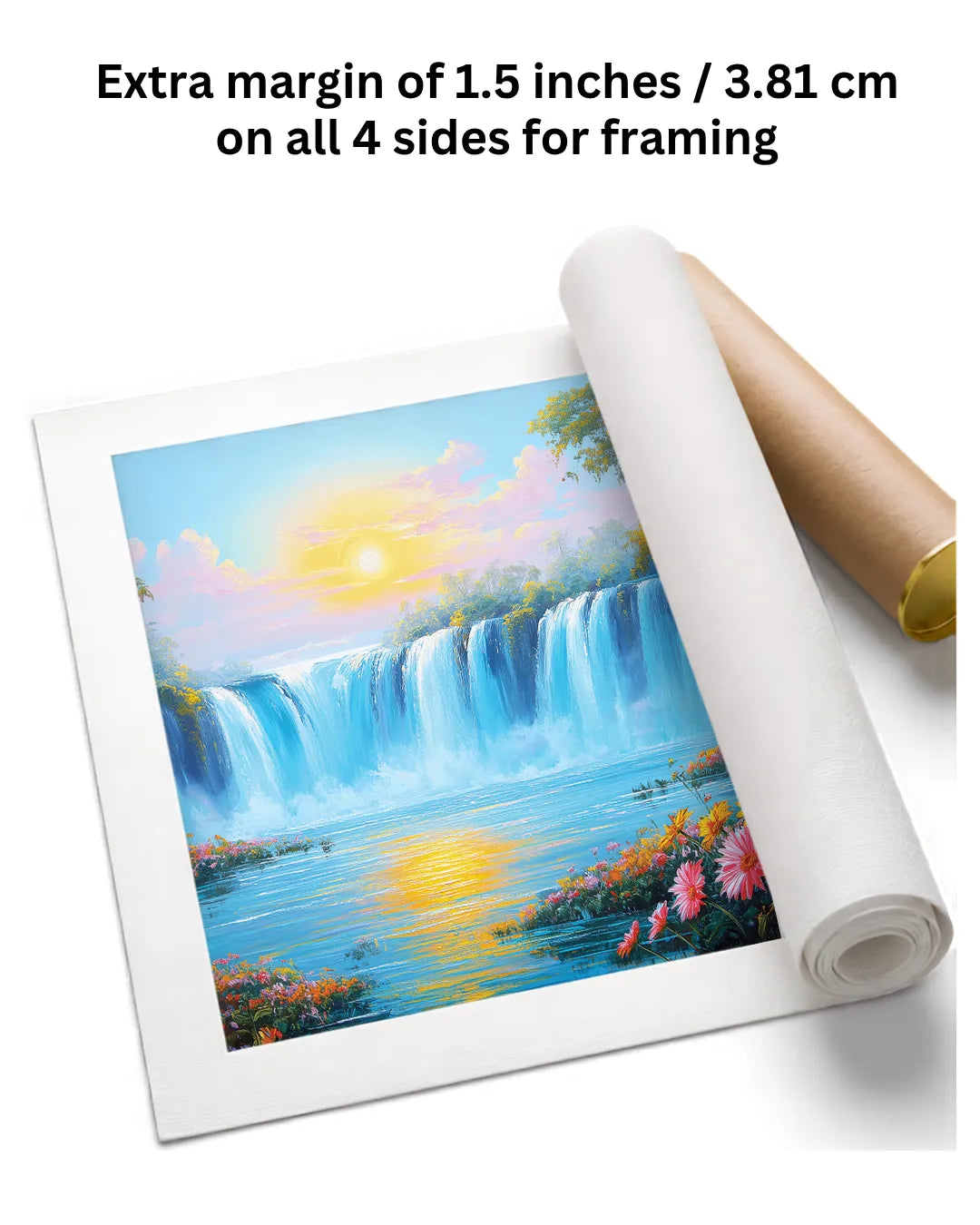waterfall painting for wall
