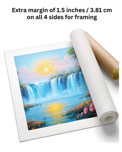 waterfall painting for wall