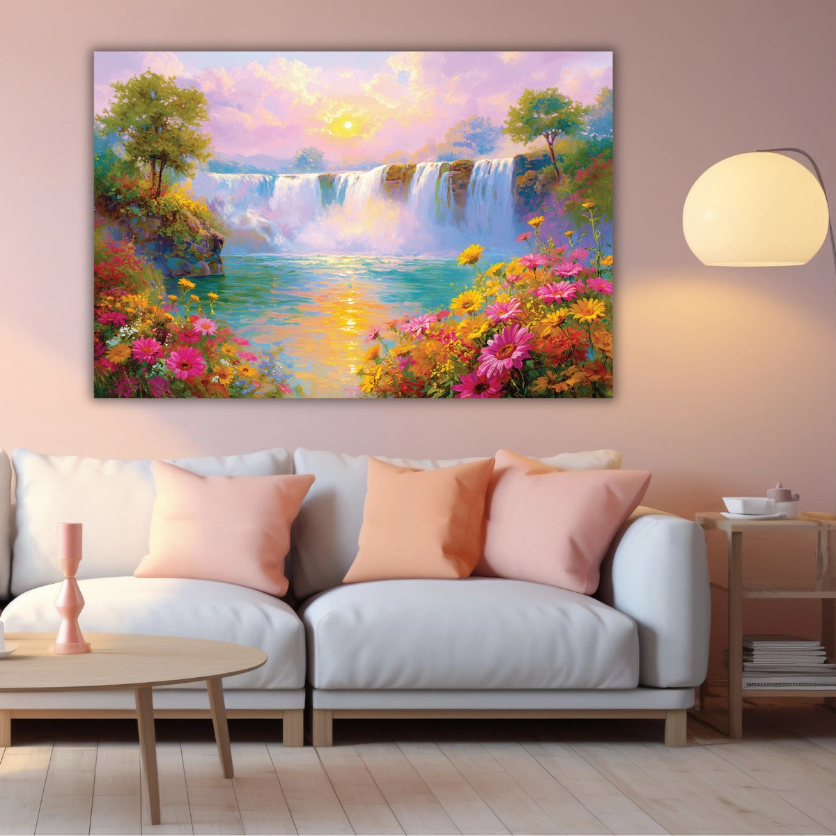 waterfall painting vastu for wall decor