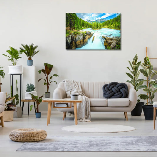 Waterfall Canvas Painting for Living Room Best Wall Art Decoration